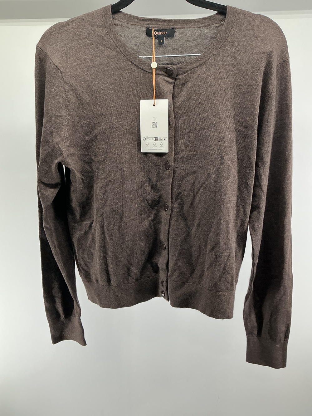 Lightweight Cotton Cashmere Crew Cardigan